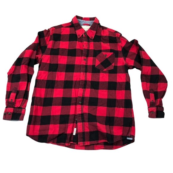 Vintage Weatherproof Men Shirt Large Buffalo Plaid Long Sleeve Button Up Flannel - Picture 1 of 12